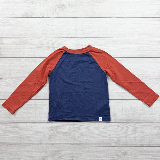 Tommy Bahama Toddler Boys Raglan Shirt Blue Orange Long Sleeve Baseball Tee 4