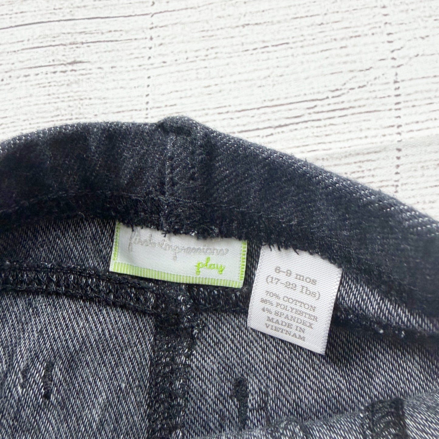 First Impressions Baby Dark Wash Pants Pull-On Jeans 6-9 Months