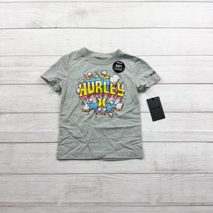 Hurley Graphic T-Shirt Boys Short Sleeve Logo Tee Comic NWT XS 4