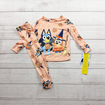 Bluey Toddler 2 Piece Pajama Set Halloween Print Long Sleeve Pants NWT 3T