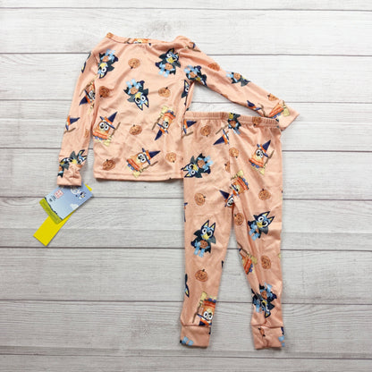 Bluey Toddler 2 Piece Pajama Set Halloween Print Long Sleeve Pants NWT 3T