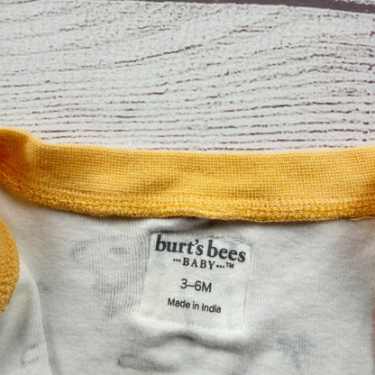 Burt's Bees Baby Zipper Sleeper Bunny Carrot Print 3-6 Months