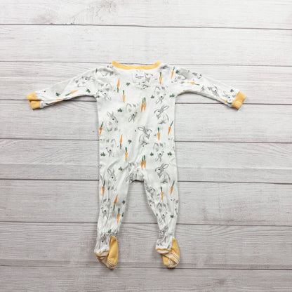 Burt's Bees Baby Zipper Sleeper Bunny Carrot Print 3-6 Months