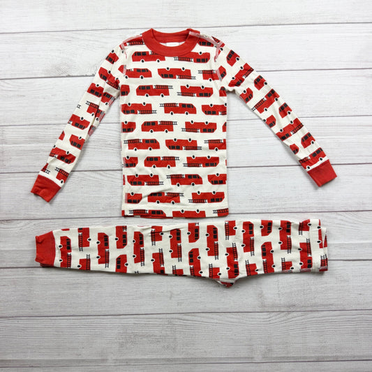 Hanna Andersson Organic Cotton Fire Truck Pajamas Set 5