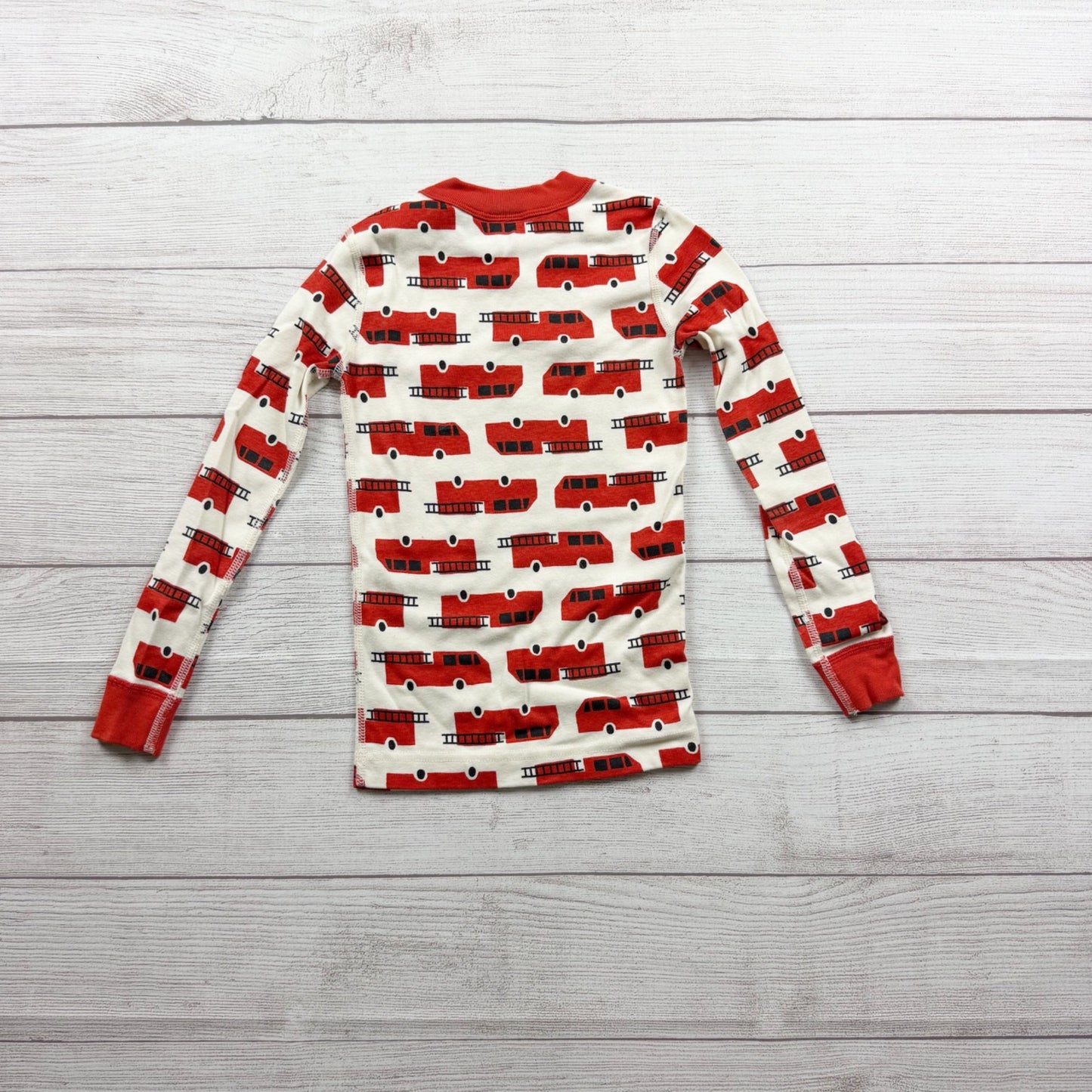 Hanna Andersson Organic Cotton Fire Truck Pajamas Set 5