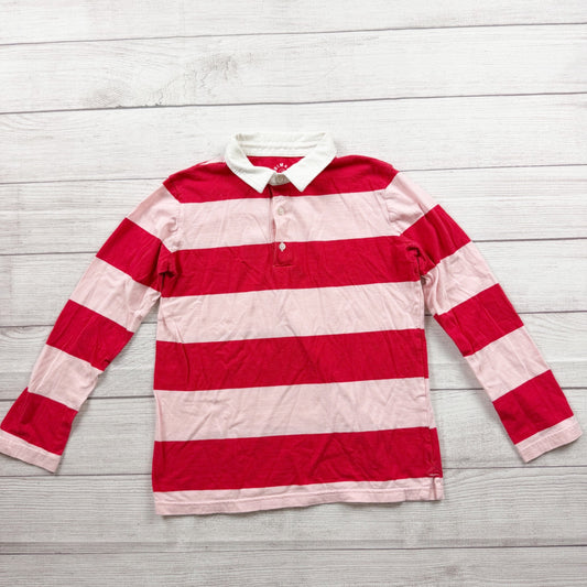 Primary Kids Rugby Shirt Striped Long Sleeve Polo Cotton Collared Top 12