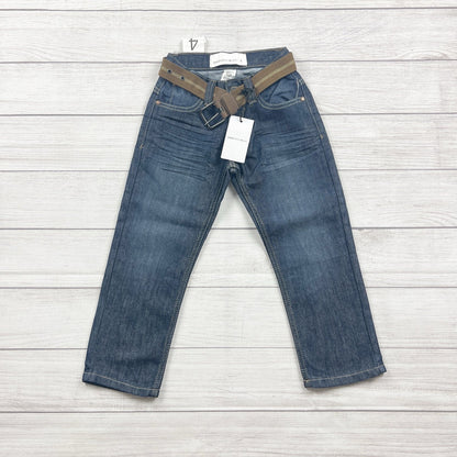 Paperdenim&Cloth Boys Denim Jeans Belt Blue Adjustable Waist NWT 4