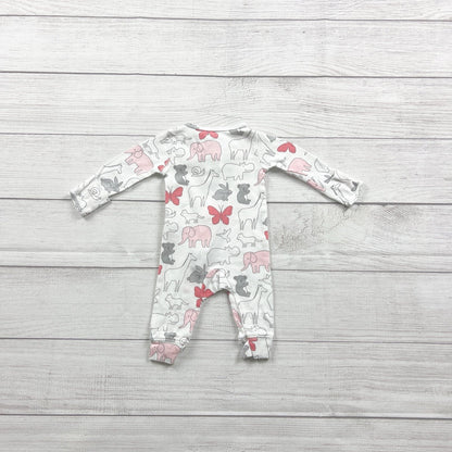 Carter's Baby Girls Long Sleeve Animal Butterfly Print Zip Up Sleeper Newborn