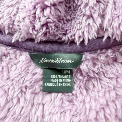 Eddie Bauer Kids Sherpa Fleece Hooded Jacket Full Zip Plush Coat NWT 18 Months
