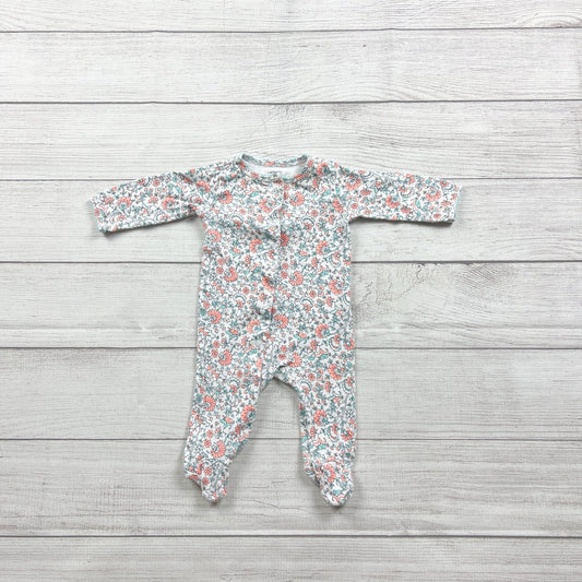 Carter's Baby Girl Floral Footed Pajamas Long Sleeve Sleepwear 0-3 Months