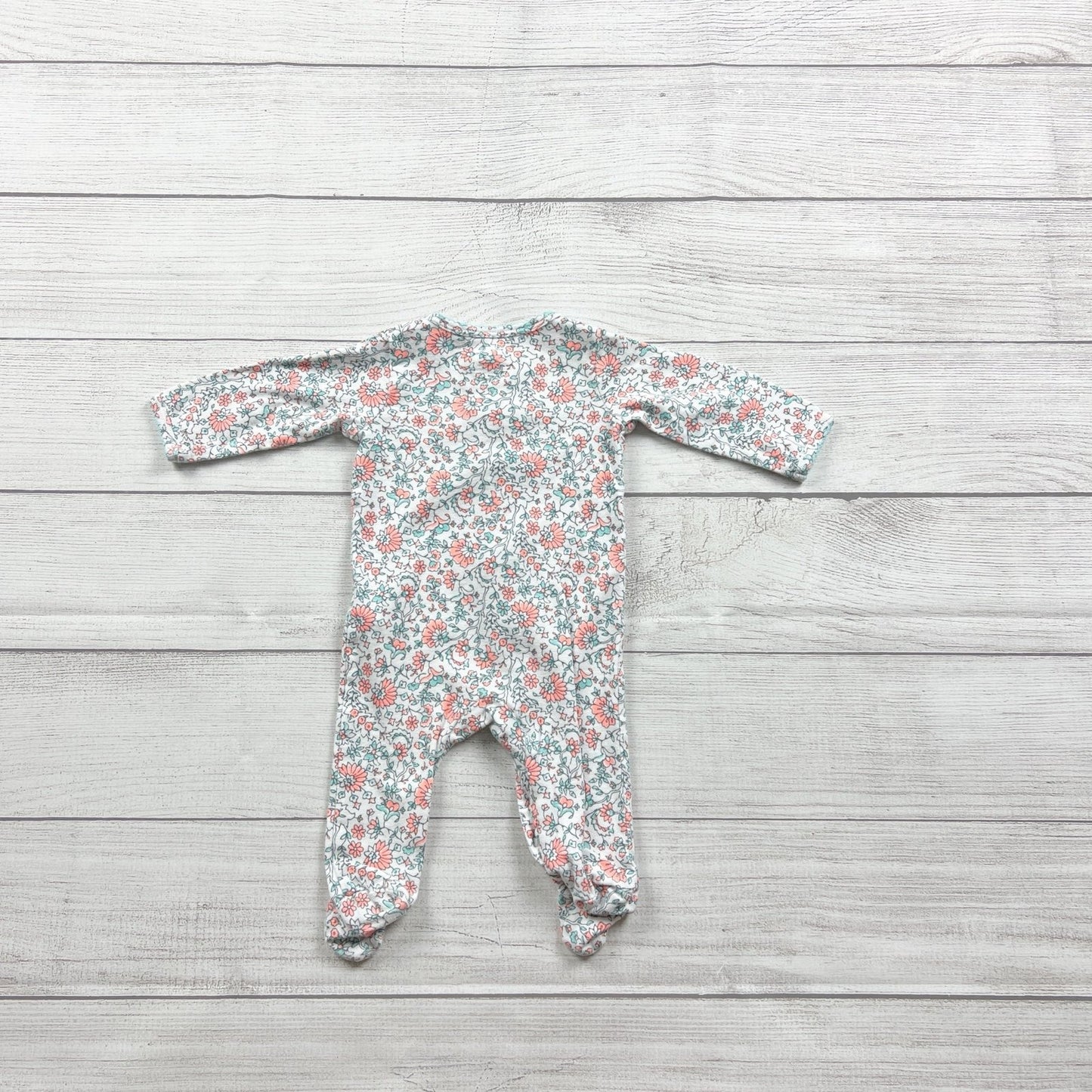 Carter's Baby Girl Floral Footed Pajamas Long Sleeve Sleepwear 0-3 Months