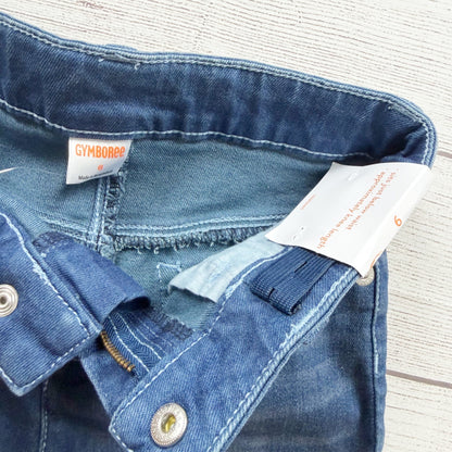 Gymboree Girls Denim Bermuda Shorts Adjustable Waist Blue NWT 6