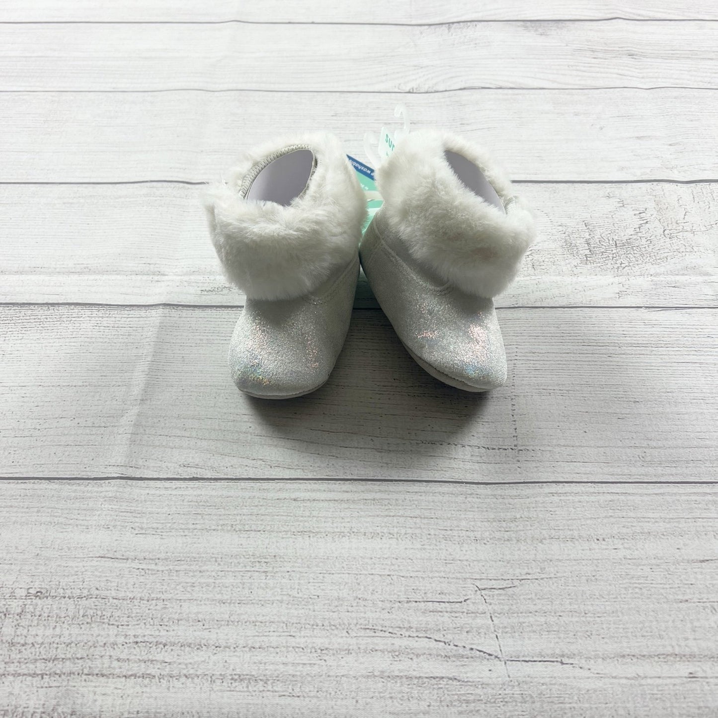 Stride Rite Darby Boot Baby Girl Faux Fur Booties Sparkle Winter Shoes NWT 4