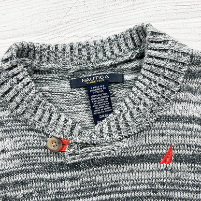 Nautica Toddler Boys Sweater Knit Pullover Elbow Patch 24 Months