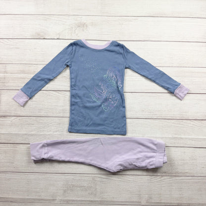 Planet Sleep Girls Pajamas Set Mermaid Long Sleeve Top Purple Pants PJs 4