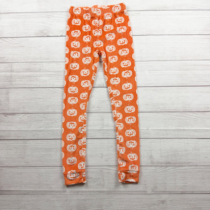 Cat & Jack Snuggly Soft Kid Pumpkin Halloween Pajama Set Long Sleeve Top Pants 8