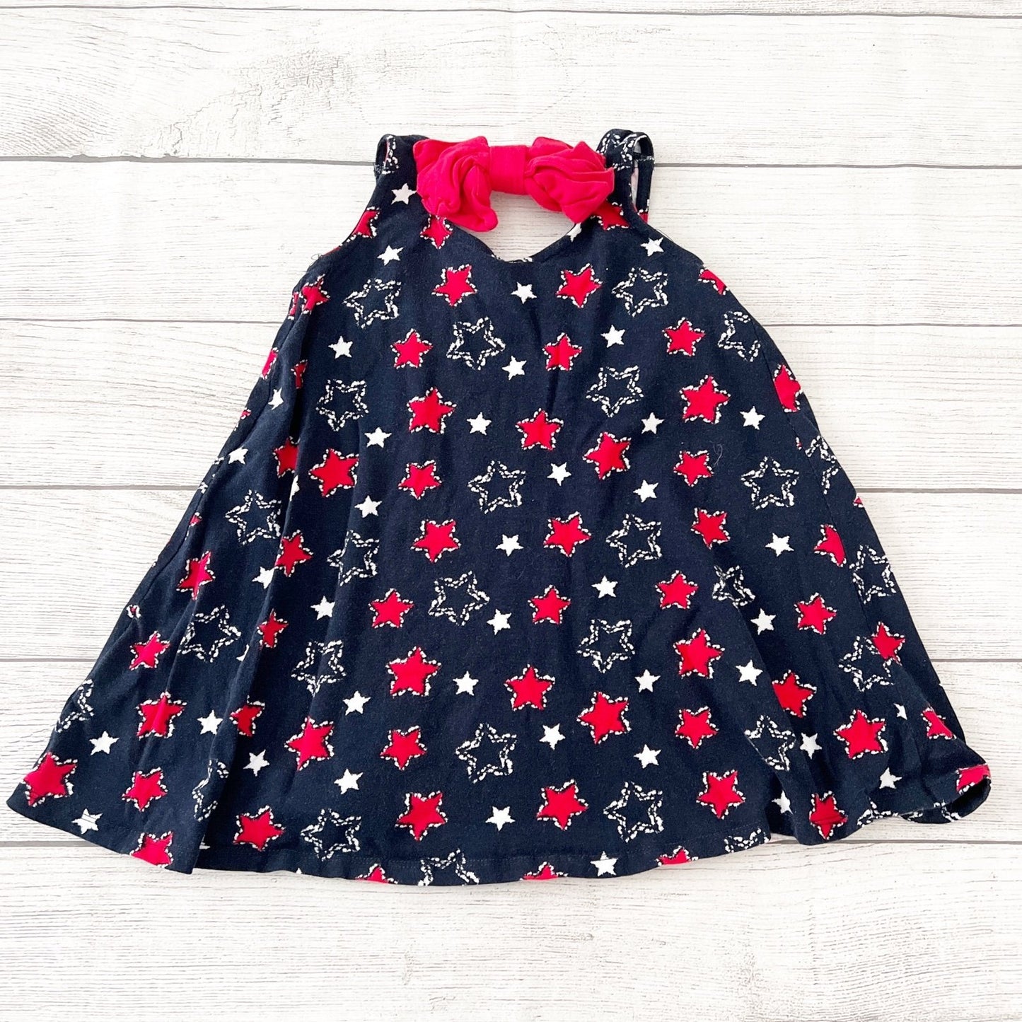 Tommy Bahama Star Print Dress Girls Sleeveless A-Line Patriotic Summer Dress 5