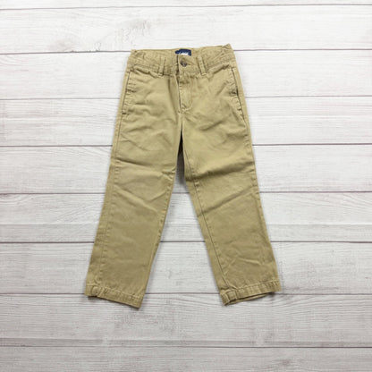 Children's Place Khaki Beige Pants Classic Fit Straight Cotton Blend 4
