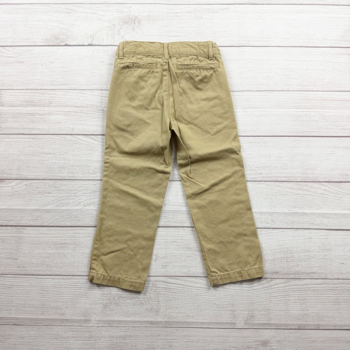 Children's Place Khaki Beige Pants Classic Fit Straight Cotton Blend 4