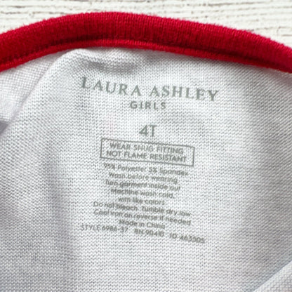 Laura Ashley Girls Pajamas 2pc Set Dog Print Heart Snug Fit NWT 4T