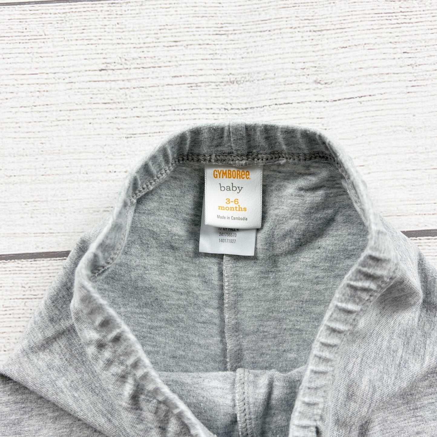 Gymboree Baby Girls Gray Ruffle Leggings Bow 3-6 Months