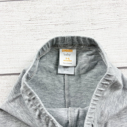 Gymboree Baby Girls Gray Ruffle Leggings Bow 3-6 Months