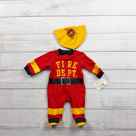 Small Wonders Newborn Firefighter Sleeper Footed Pajamas NWT Newborn