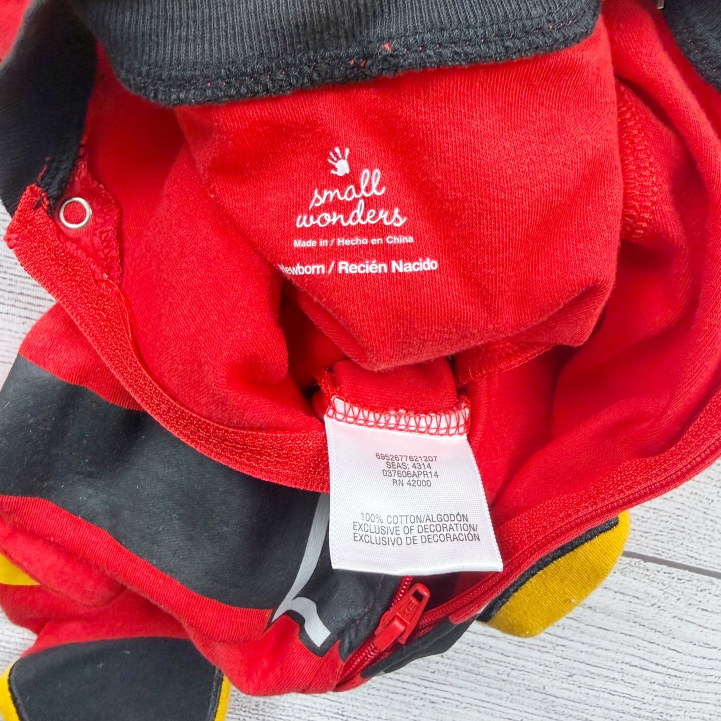 Small Wonders Newborn Firefighter Sleeper Footed Pajamas NWT Newborn