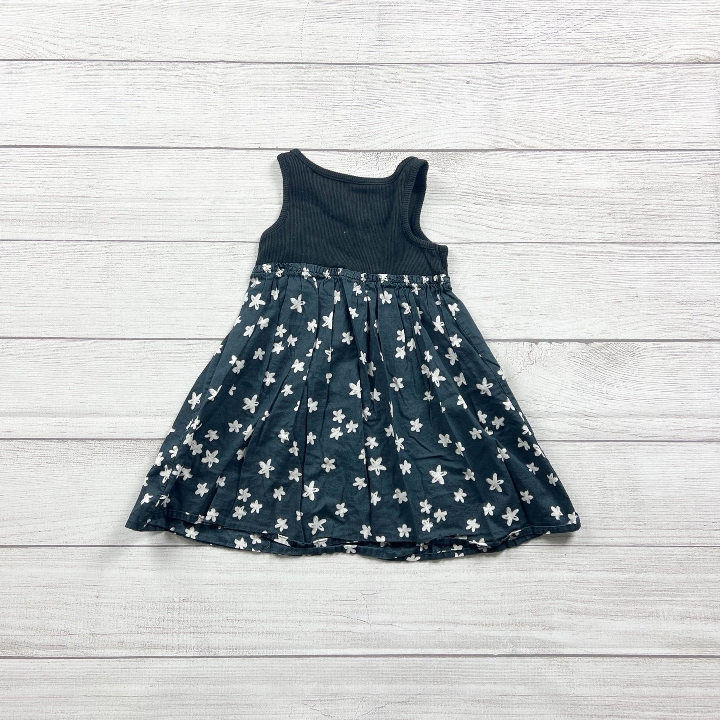 Baby Gap Toddler Dress Black Floral Print Tank Dress Sleeveless Casual 3T