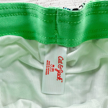 Cat & Jack Boys Dinosaur Palm Tree Swim Trunks Green Elastic Waist NWT M 8