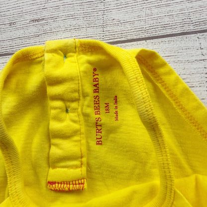 Burt's Bees Baby Halter Romper Ombre Yellow Pink Blue Organic Cotton 12-18 Month