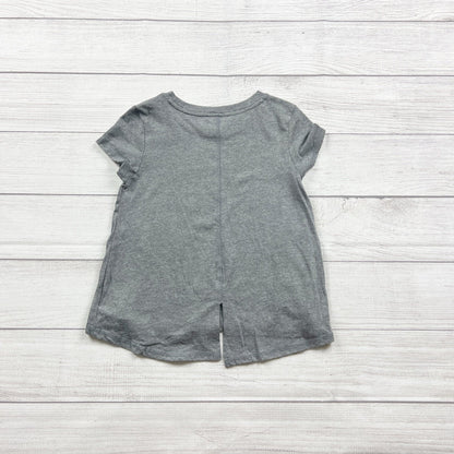 Old Navy Girls Gray Short Sleeve Tee Shirt Sequin Peace Sign NWT S 6-7