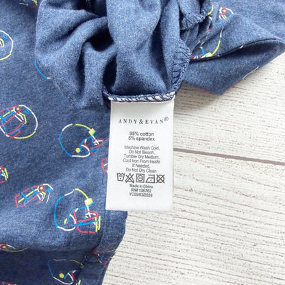 Andy & Evan Baby Hooded Romper Football Helmet Print NWT 9-12 Months