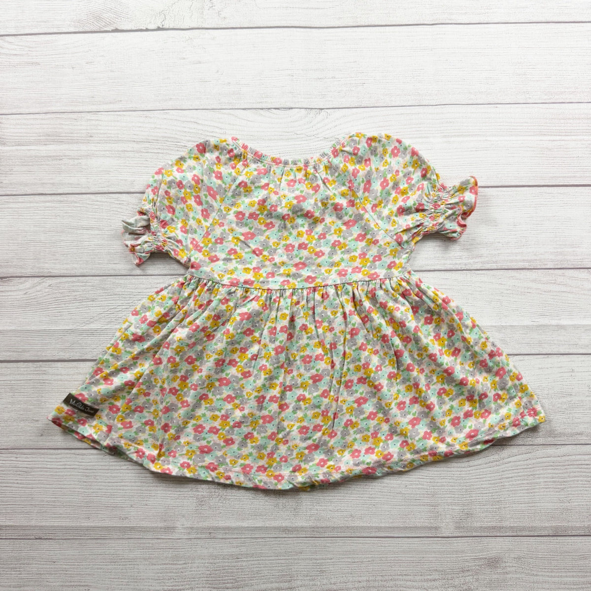 Matilda Jane Girls Floral Print Cotton Tunic Dress Short Sleeve Lightweight 6