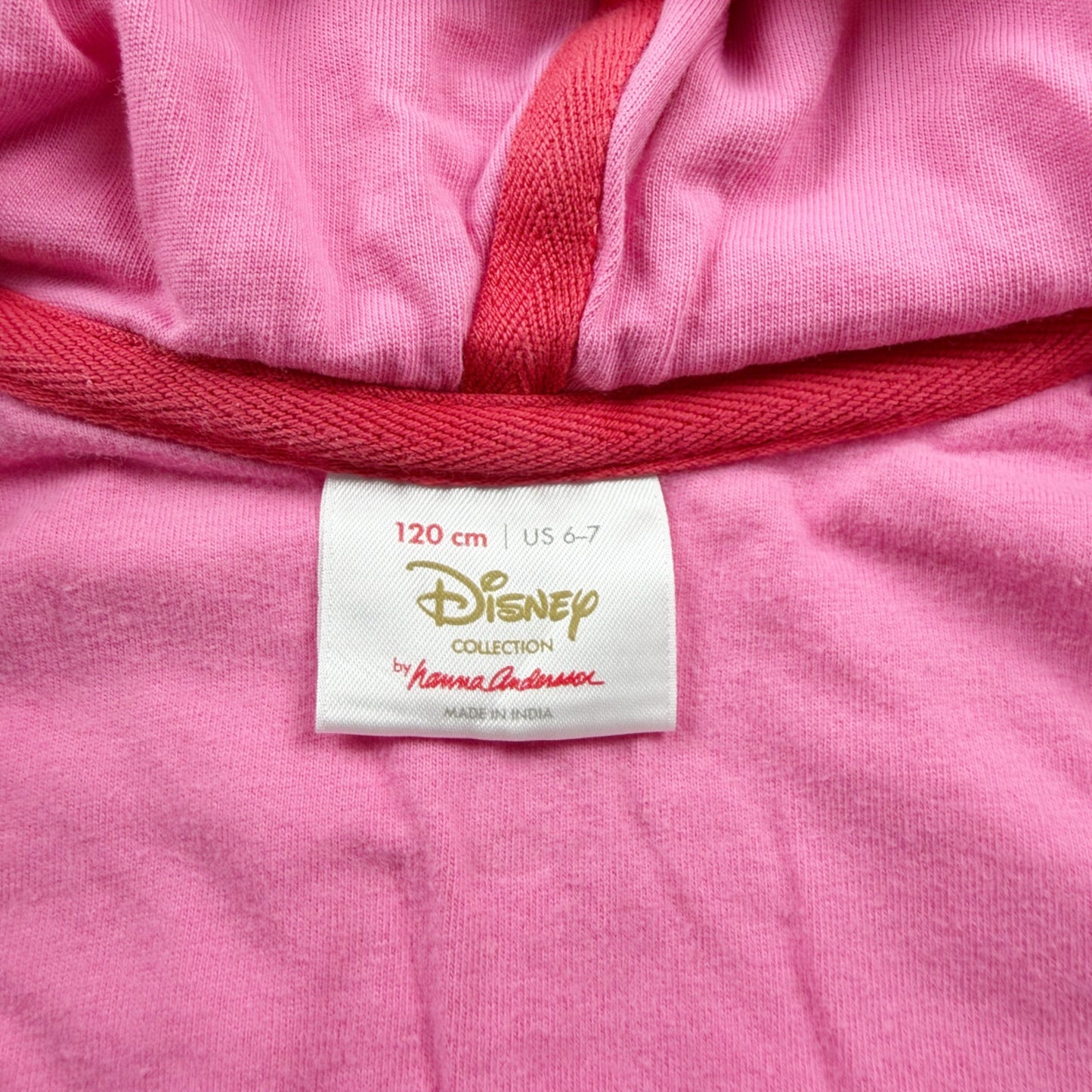 Hanna Andersson Disney Collection Pink Polka Dot Minnie Mouse Zip Hoodie S 6-7