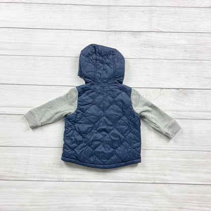 Tucker + Tate Baby Jacket Quilted Hooded Zip-Up Outerwear 3-6 Months