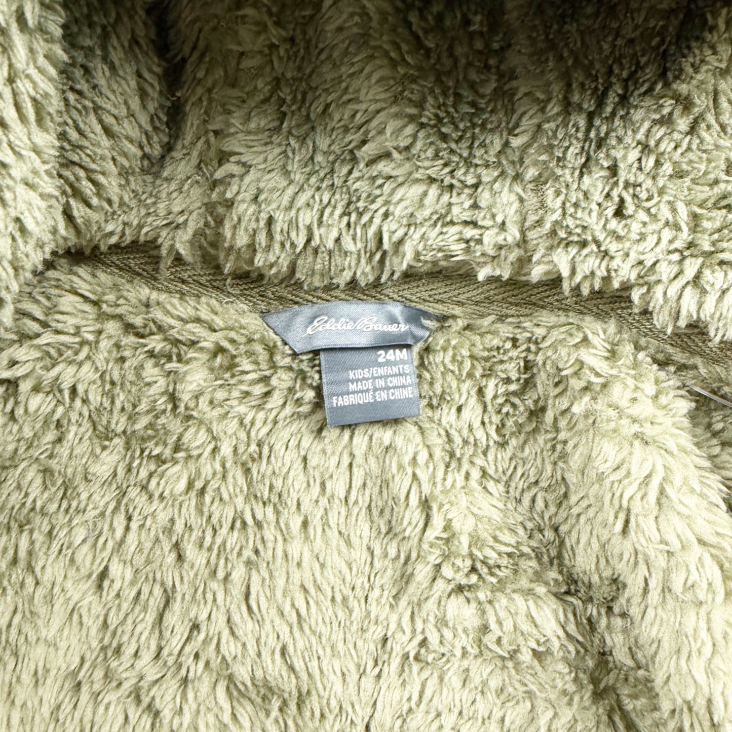 Eddie Bauer Sherpa Fleece Hooded Jacket Full Zip Plush Coat NWT 24 Months