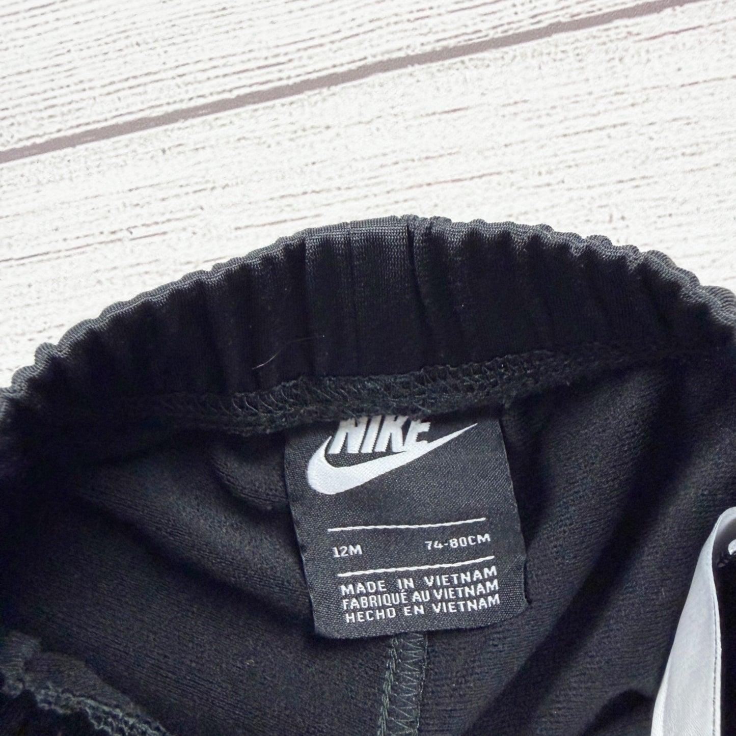 Nike Toddler 2-Piece Track Suit Set Black & Neon Yellow Full-Zip 9-12 Months