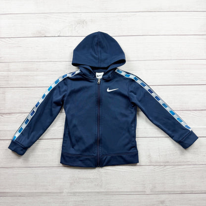 Nike Therma Fit Navy Blue Full Zip Hoodie Sweatshirt Jacket 4T