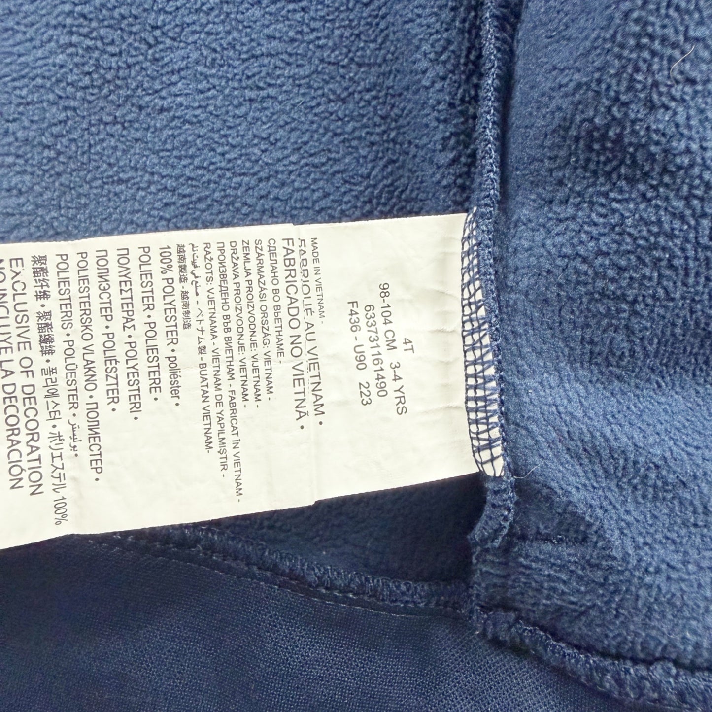 Nike Therma Fit Navy Blue Full Zip Hoodie Sweatshirt Jacket 4T