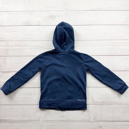 Nike Therma Fit Navy Blue Full Zip Hoodie Sweatshirt Jacket 4T