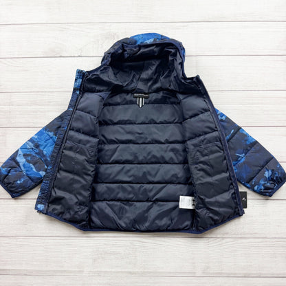 Under Armour Boys ColdGear Puffer Jacket Blue Camo Hooded NWT 4