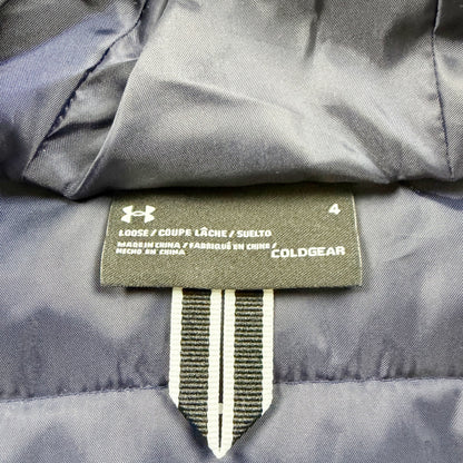 Under Armour Boys ColdGear Puffer Jacket Blue Camo Hooded NWT 4