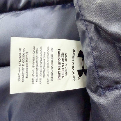 Under Armour Boys ColdGear Puffer Jacket Blue Camo Hooded NWT 4