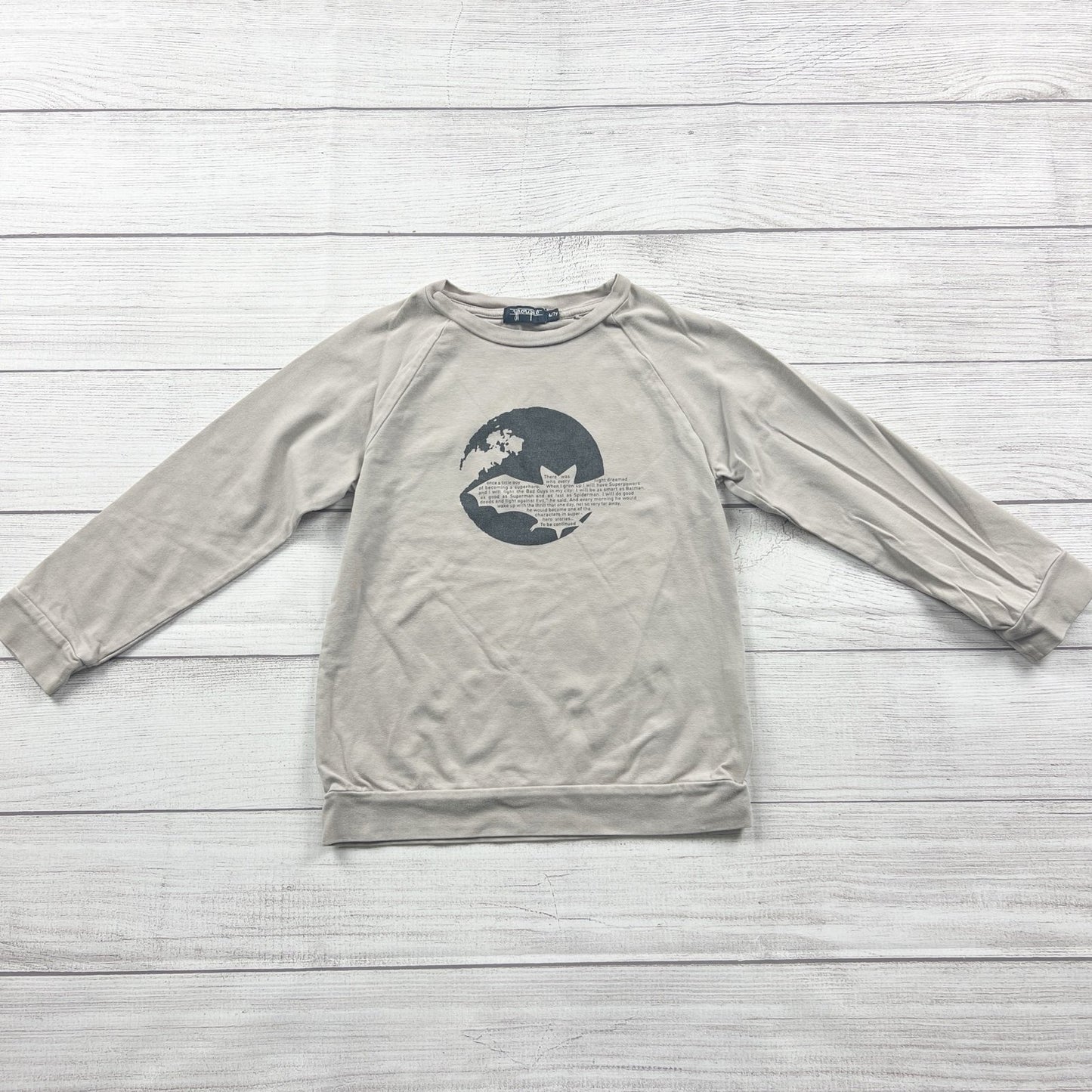 Yporque Kids Long Sleeve Shirt Graphic Tee Superhero Batman Story Print 6-7