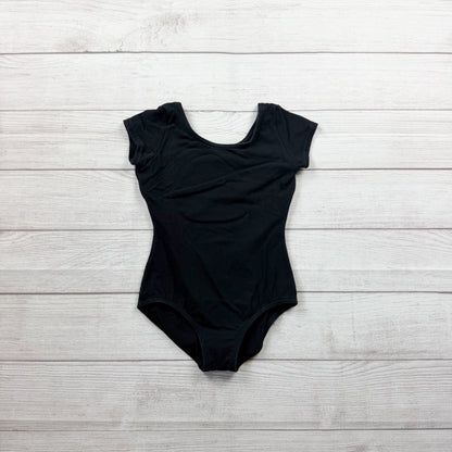 Capezio Black Short Sleeve Ballet Leotard Classic Style Dancewear Girls M