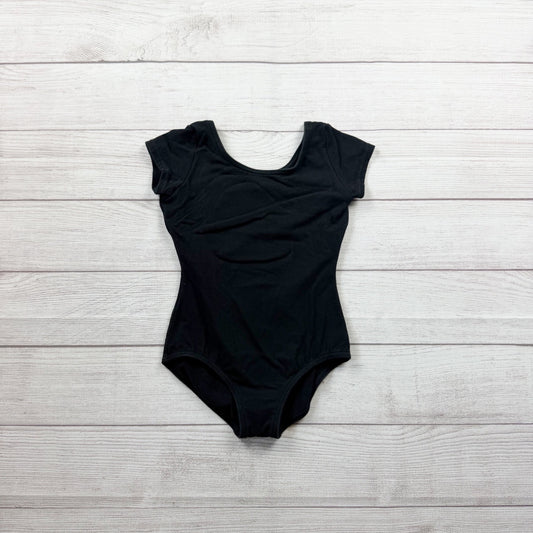 Capezio Black Short Sleeve Ballet Leotard Classic Style Dancewear Girls M
