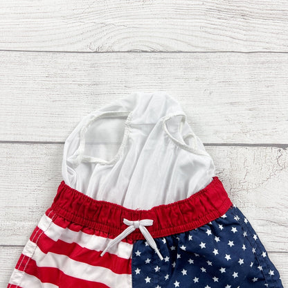 Gymboree Baby Swim Trunks American Flag Stars Stripes Board Shorts 6-12 Months