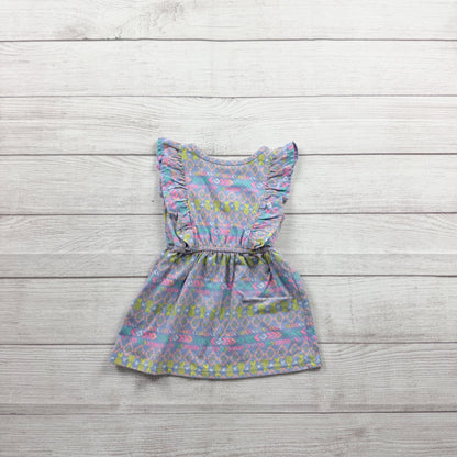 Circo Toddler Girl Dress Multicolor Tribal Print Ruffle Sleeve Knit Dress 12-18 Months