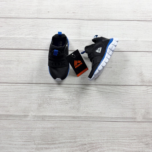 RBX Kids Lightweight Breathable Mesh Sneakers Black Blue Slip On NWT 6